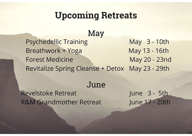 upcoming retreats